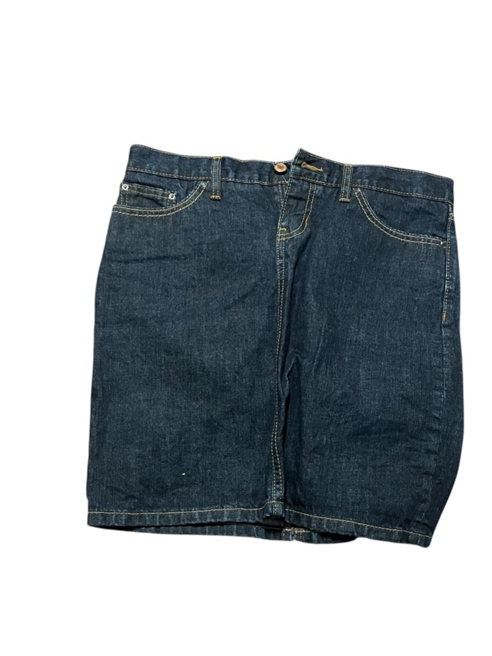 Gap Dark Wash Denim Mini Skirt Size 6 100% Cotton Classic Vintage Old Money